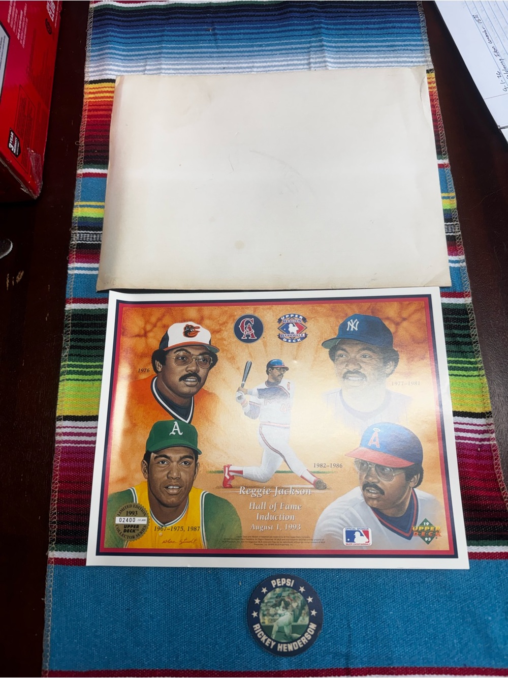 Reggie Jackson Hall of Fame Commemorative Print - Orange Accent